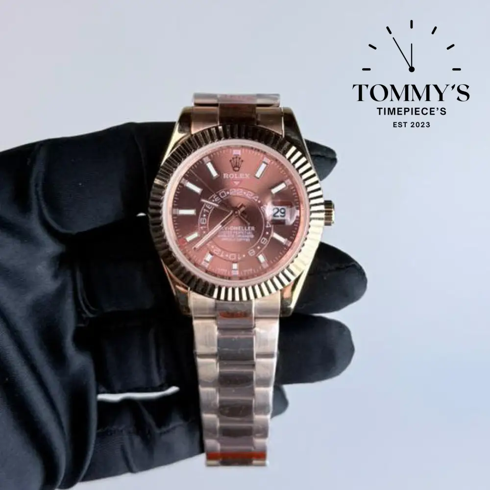 AAA+ Skydweller (336935) 42mm Chocolate Dial- Oyster Bracelet (Fluted Bezel)