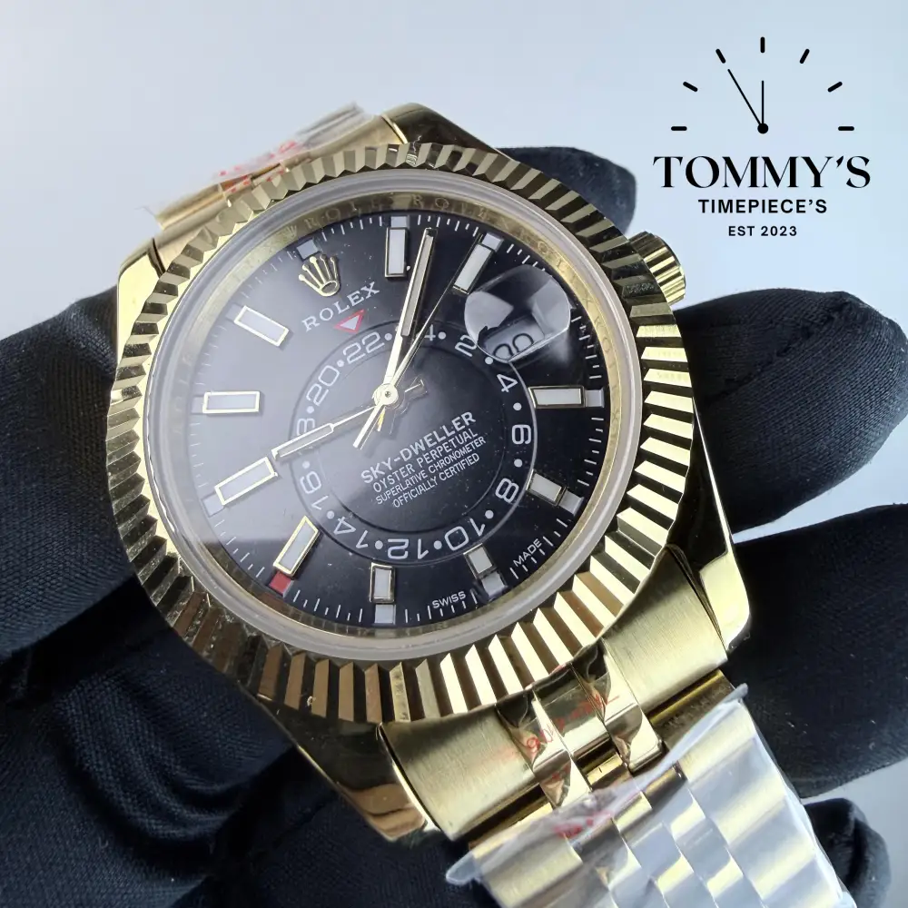 AAA+ Skydweller (336938-0005) 42mm Black Dial- Jubilee Bracelet (Fluted Bezel) - Image 2