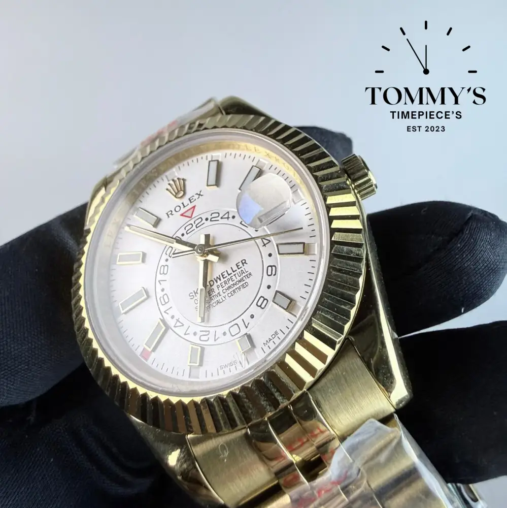 AAA+ Skydweller (M336938-0006) 42mm White Dial- Jubilee Bracelet (Fluted Bezel) - Image 2