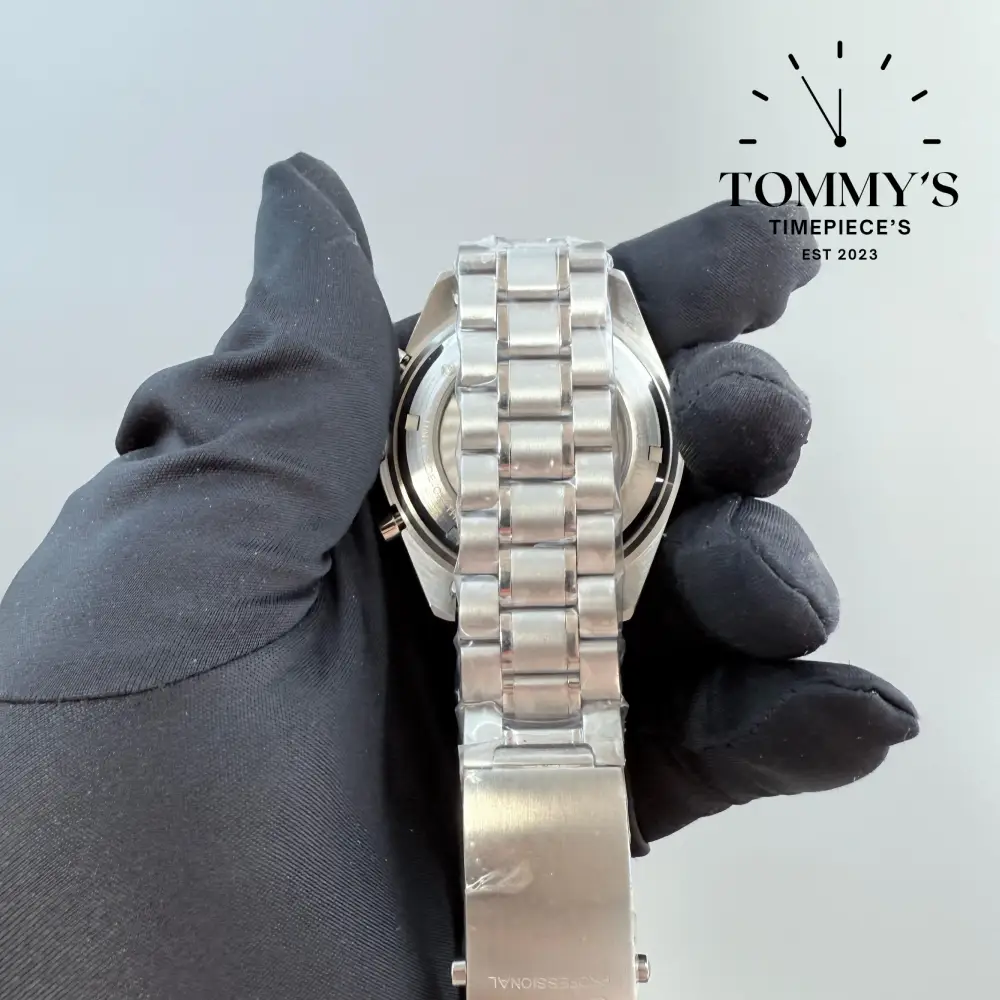AAA+ Speedmaster, 42mm White Dial-Solid Stainless Steel Bracelet (Black Anodized Aluminum Bezel) - Image 5