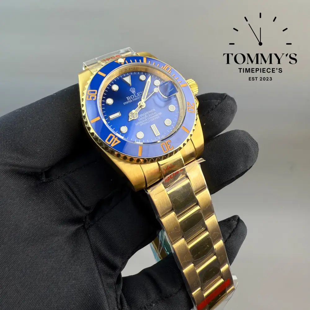AAA+ Submariner Bluesy (Full Gold), (126618LB) 40mm Blue Dial-Oyster Bracelet (Blue Gold Bezel two-tone) - Image 2