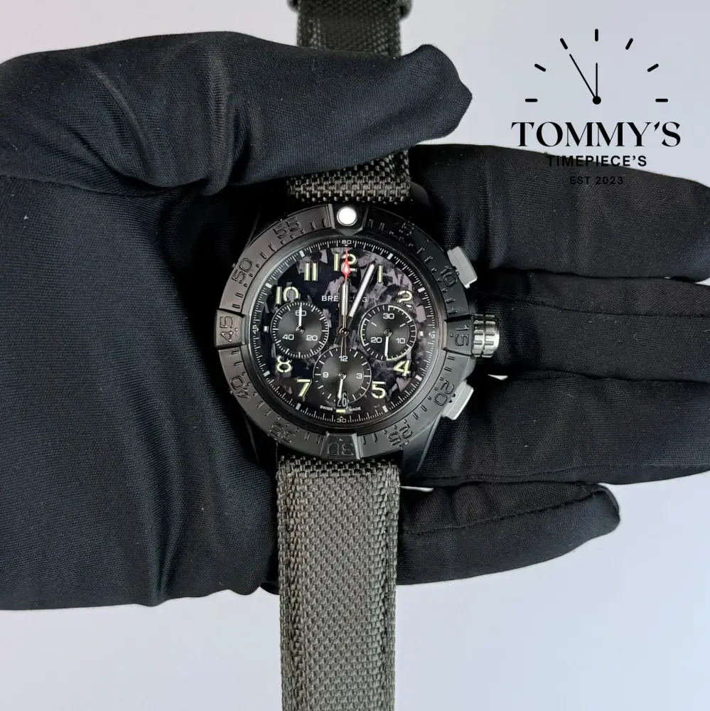 AAA+ Super Avenger B01 Chronograph 46 Night Mission, Black Dial