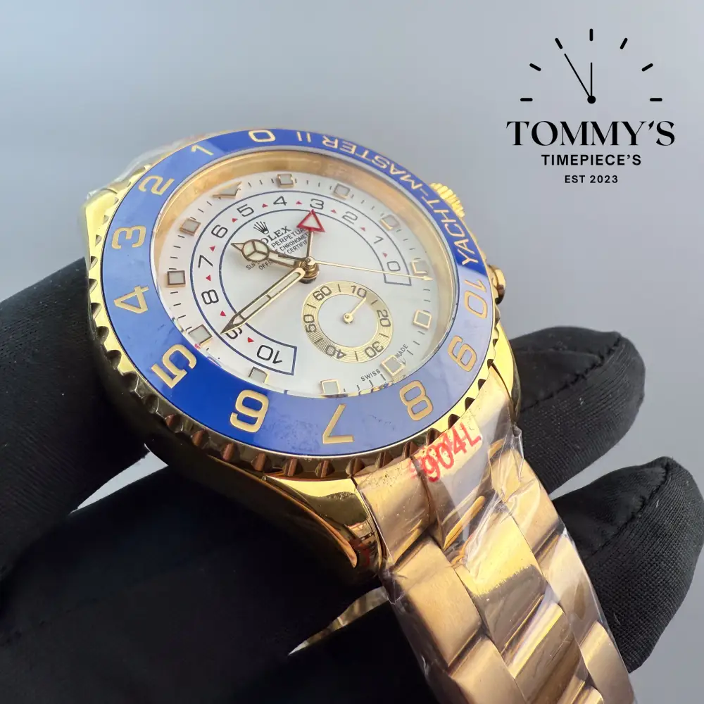 AAA+ Yacht-Master 2, (116688) 44mm White Dial-Oyster Bracelet (Blue Ceramic Bezel) - Image 2