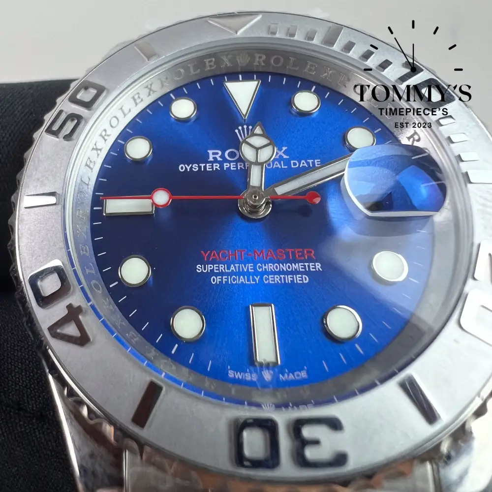 AAA+ Yacht-Master, (C8210M) 40mm Blue Dial-Oyster Bracelet (Platinum Bezel) - Image 2