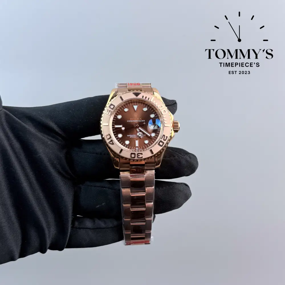 AAA+ Yacht-Master, (126621 ) 40mm Chocolate Dial-Oyster Bracelet(Rose Gold)