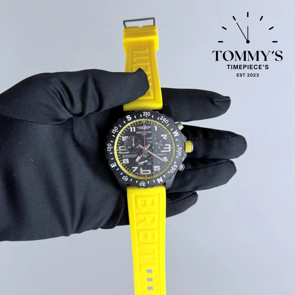 Clone Endurance Pro, 44mm Black Dial-Yellow Rubber Strap (Black Bezel)