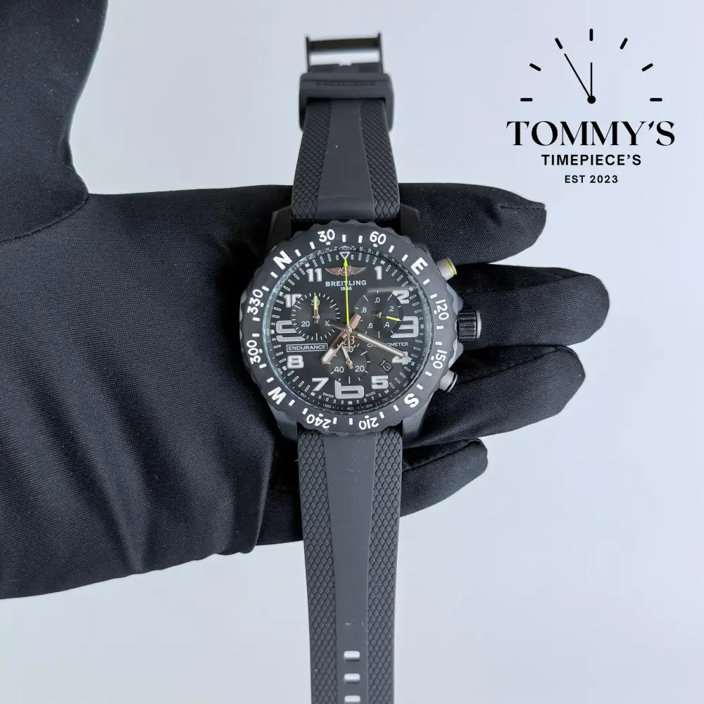 Clone Endurance Pro, 44mm Black Dial-Black Rubber Strap (Black Bezel)