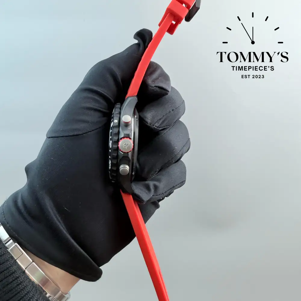 Clone Endurance Pro(Iron Man Edition), 44mm Red Dial-Red Rubber Strap (Black Bezel) - Image 3