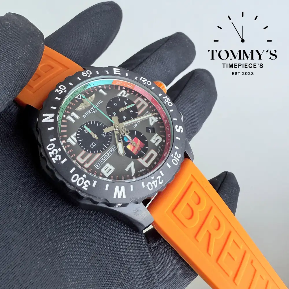 Clone Endurance Pro (Iron Man Edition), 41mm Black Dial-Orange Rubber Strap (Black Bezel) - Image 2