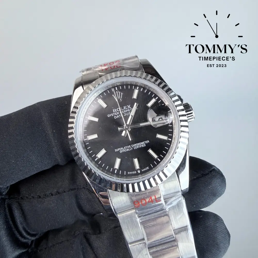 AAA+ Datejust (126234), 36mm Black Dial -Oyster Bracelet (Fluted Bezel) - Image 2