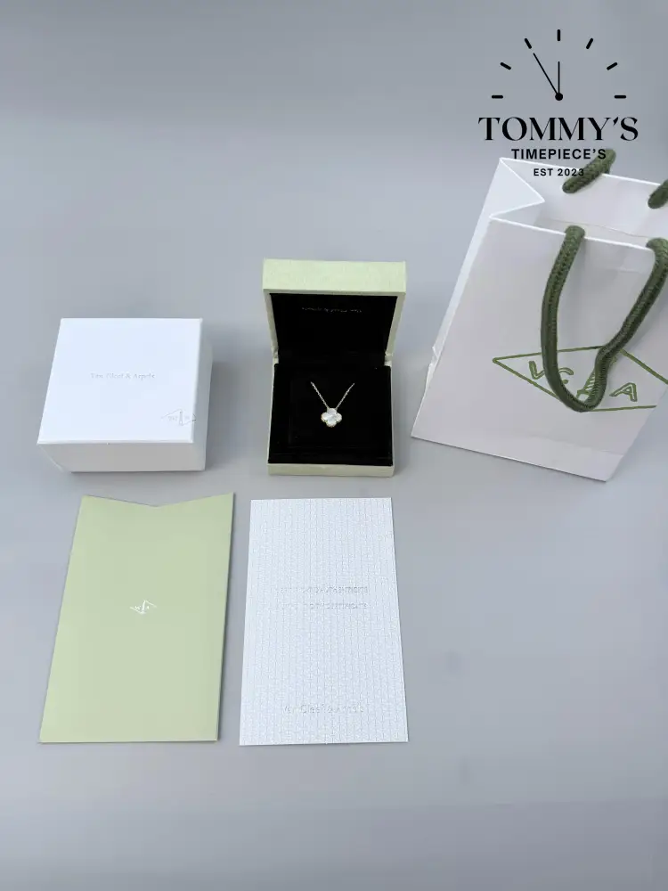 Rose Gold VCA Necklace With Box Bag And Certificate