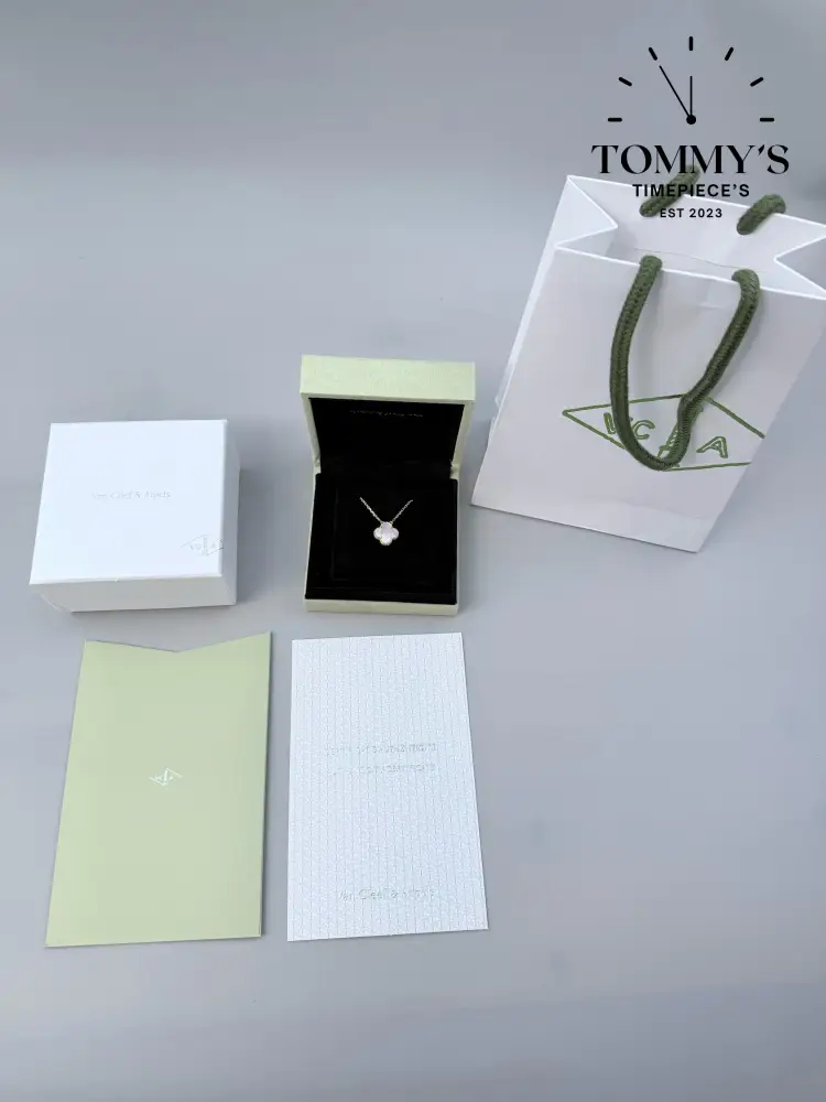 Rose Gold VCA Necklace With Box Bag And Certificate