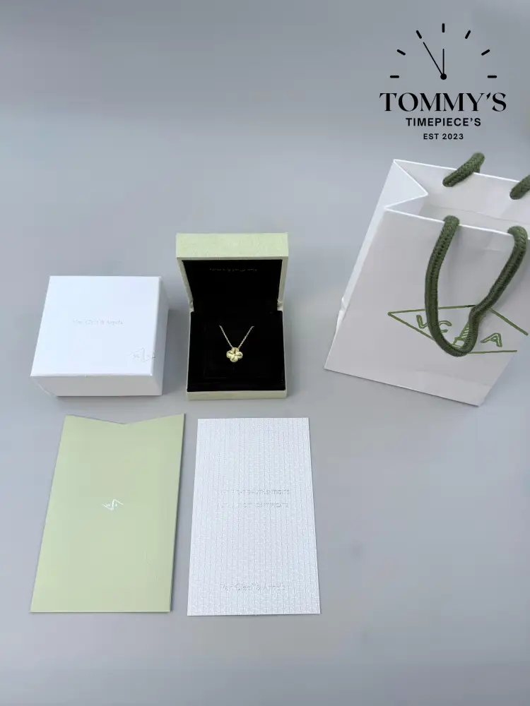 Yellow Gold VCA Necklace With Box Bag And Certificate
