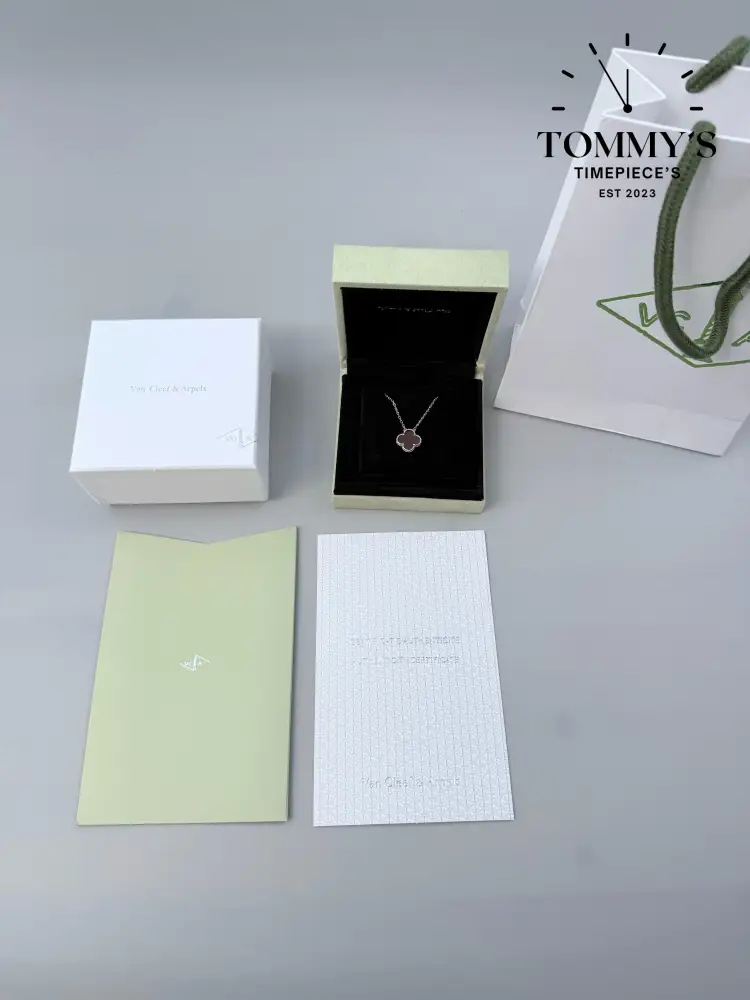 Silver VCA Necklace With Box Bag And Certificate