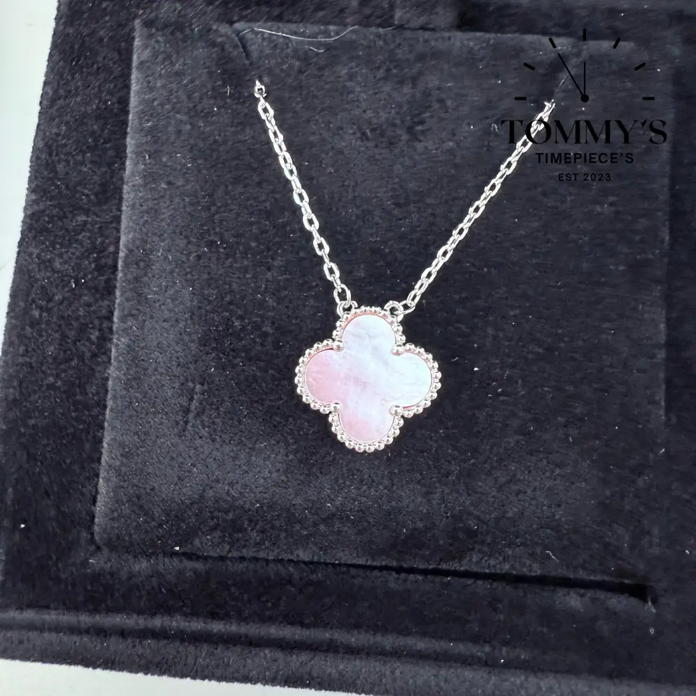 Silver VCA Necklace With Box Bag And Certificate