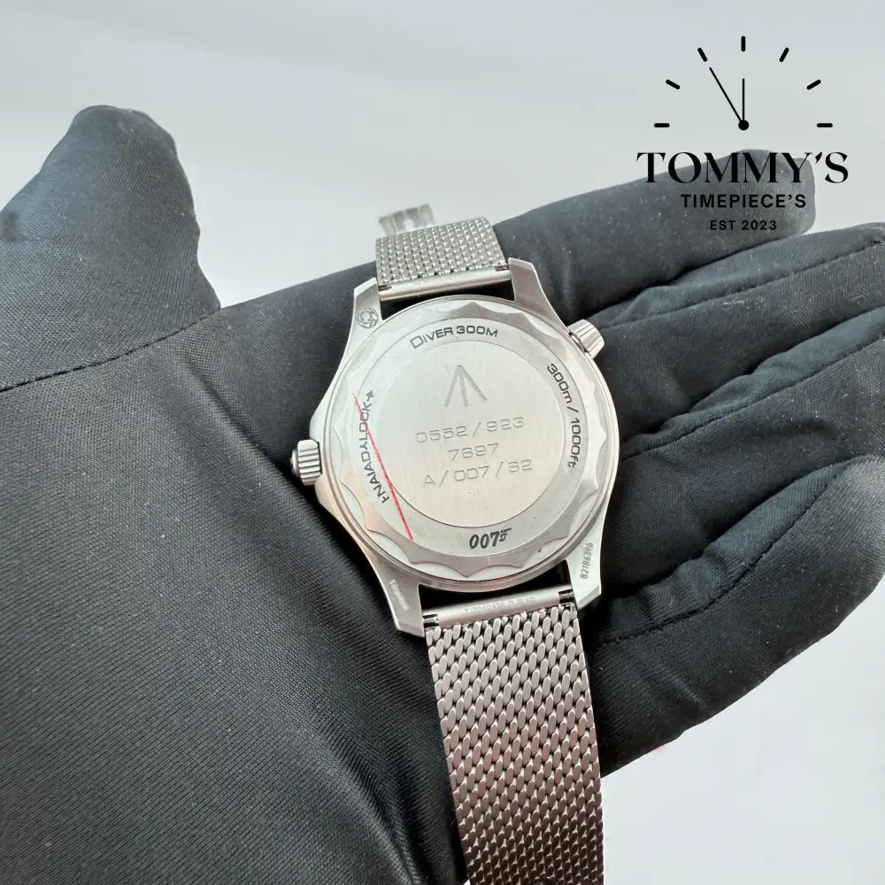 VSF Superclone Seamaster Diver 300M 007 Edition, 42mm Brown Tropical Dial-Titanium Mesh Bracelet (Deep Brown Tropical Aluminum Bezel) - Image 4
