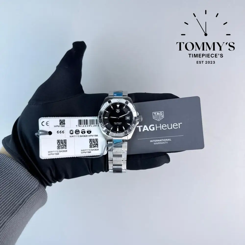 Superclone Aquaracer 300M, (WAY1110.BA0928) 41mm Black Dial-Stainless Steel Bracelet (Silver Bezel)