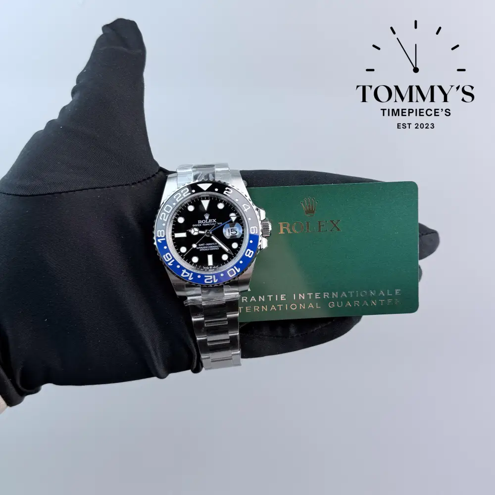 Superclone GMT-Master II "Batman", (126710BLNR) 40mm Black Dial-Oyster Bracelet (Blue/Black Ceramic Bezel)