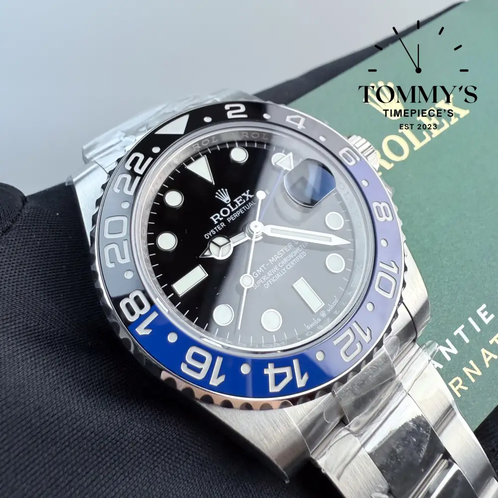 Superclone GMT-Master II "Batman", (126710BLNR) 40mm Black Dial-Oyster Bracelet (Blue/Black Ceramic Bezel) - Image 2