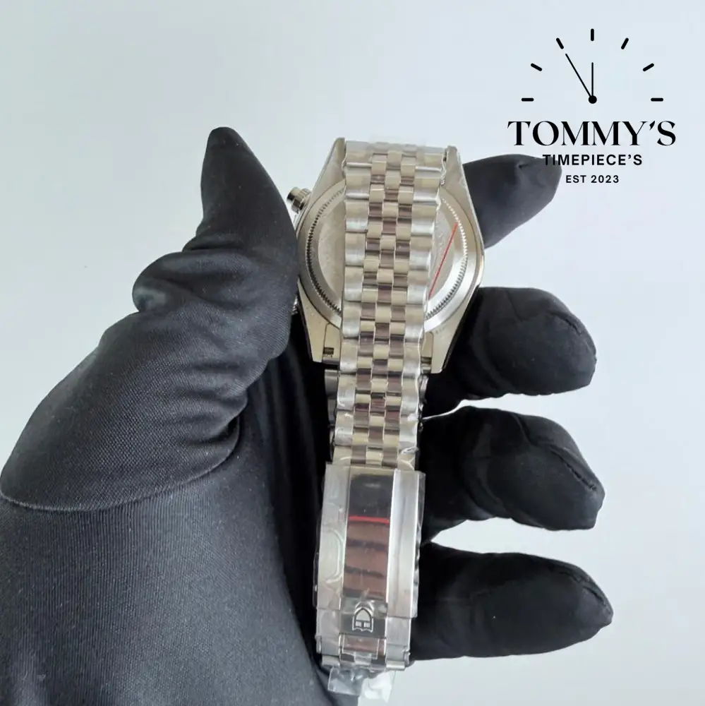 Superclone Black Bay Chrono [Modified 7750], (79360N) 41mm Opaline Dial-Riveted Steel Bracelet (Black Tachymeter Bezel) - Image 4
