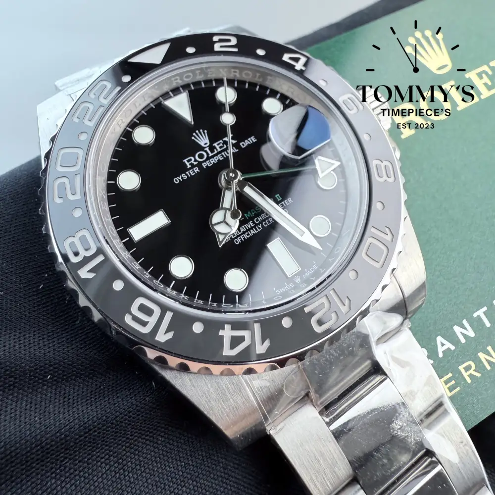 Superclone GMT-Master II "Bruce Wayne", (126710GRNR) 40mm Black Dial-Oyster Bracelet (Grey/Black Ceramic Bezel) - Image 2
