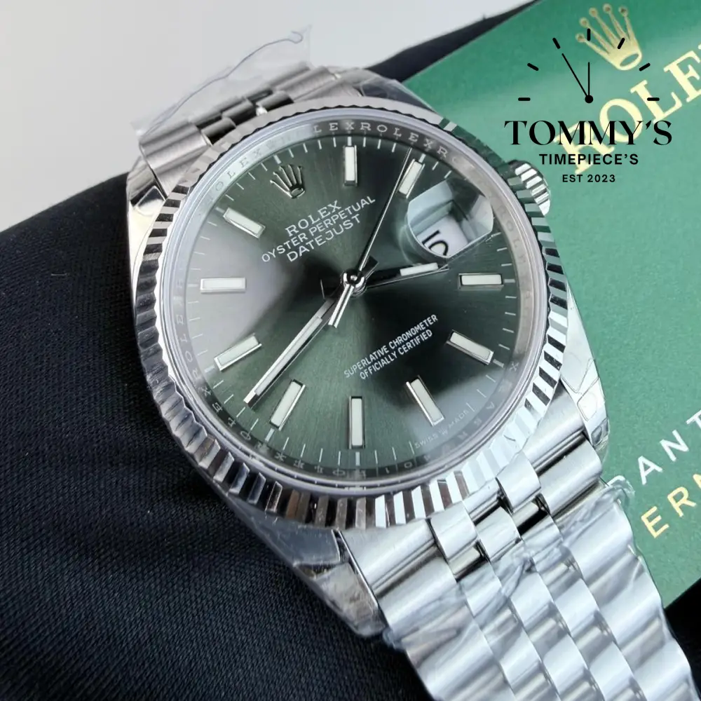 Superclone Datejust (126234), 36mm Mint Green Dial-Jubilee Bracelet (Fluted Bezel) - Image 2