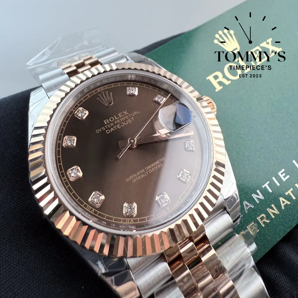 Superclone Datejust 41, (126331) 41mm Chocolate Diamond Dial-Jubilee Bracelet (Fluted Bezel) - Image 2