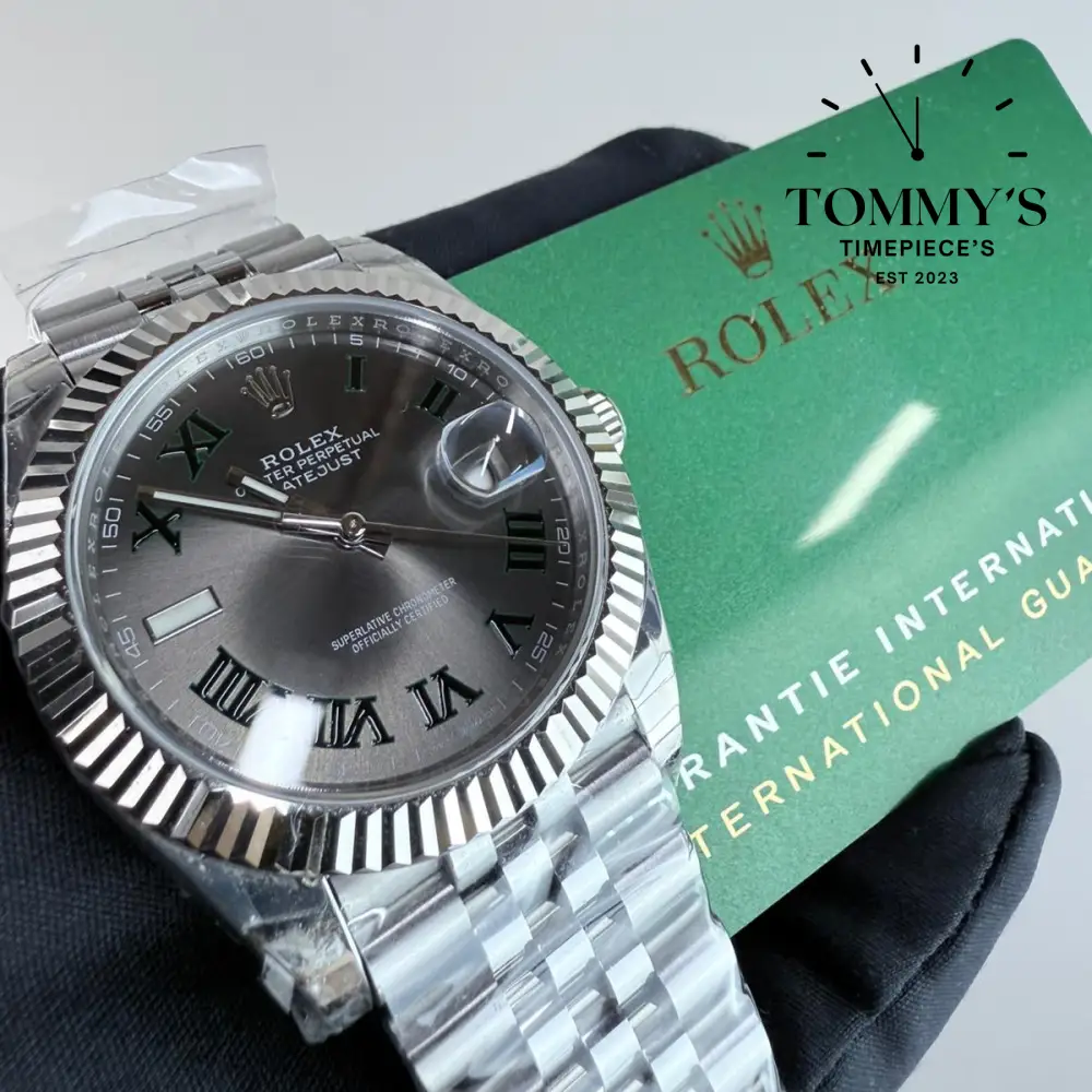 Superclone Datejust 41, (126334) 41mm Slate Wimbledon Dial-Jubilee Bracelet (Fluted Bezel) - Image 2