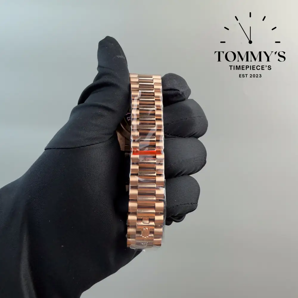 Superclone Day Date, (228235) 40mm Slate Ombré with Oscars Dial-President Bracelet (Everose Gold Fluted Bezel) (Tungsten Exact Weight) - Image 5