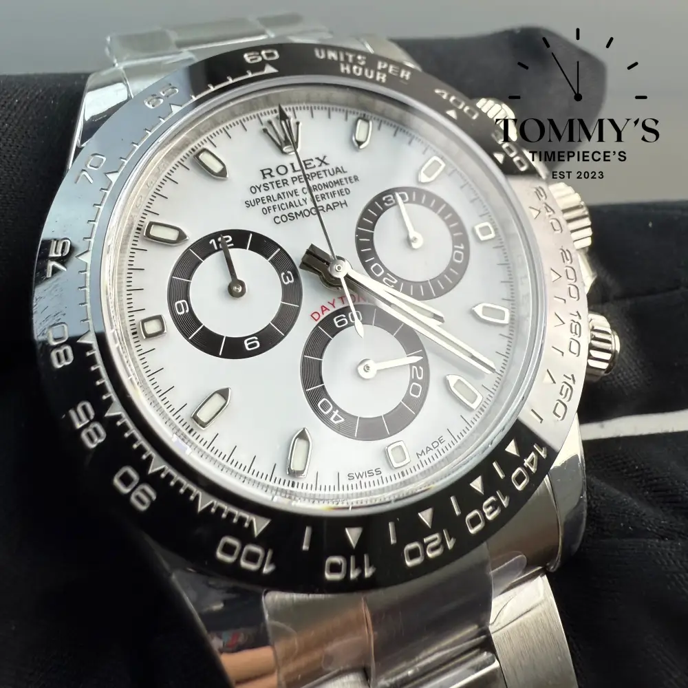 VSF Superclone Daytona, (116500LN) 40mm White Dial-Oyster Bracelet (Black Ceramic Bezel) - Image 3