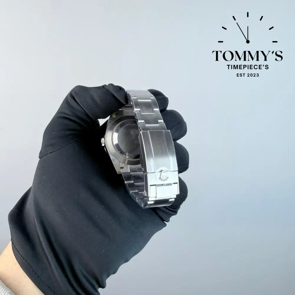 Superclone Explorer (224270), 40mm Black Dial-Oyster Bracelet (Silver Smooth Bezel) - Image 3