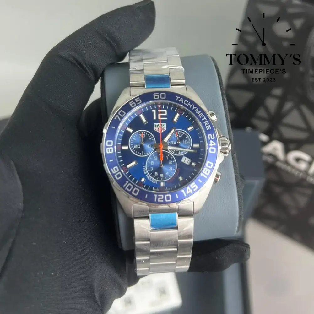 Superclone Formula 1 Chronograph, (CAZ1014.BA0842) 43mm Anthracite Dial-Steel Bracelet (904L Stainless Steel) with Box and Paper - Image 3