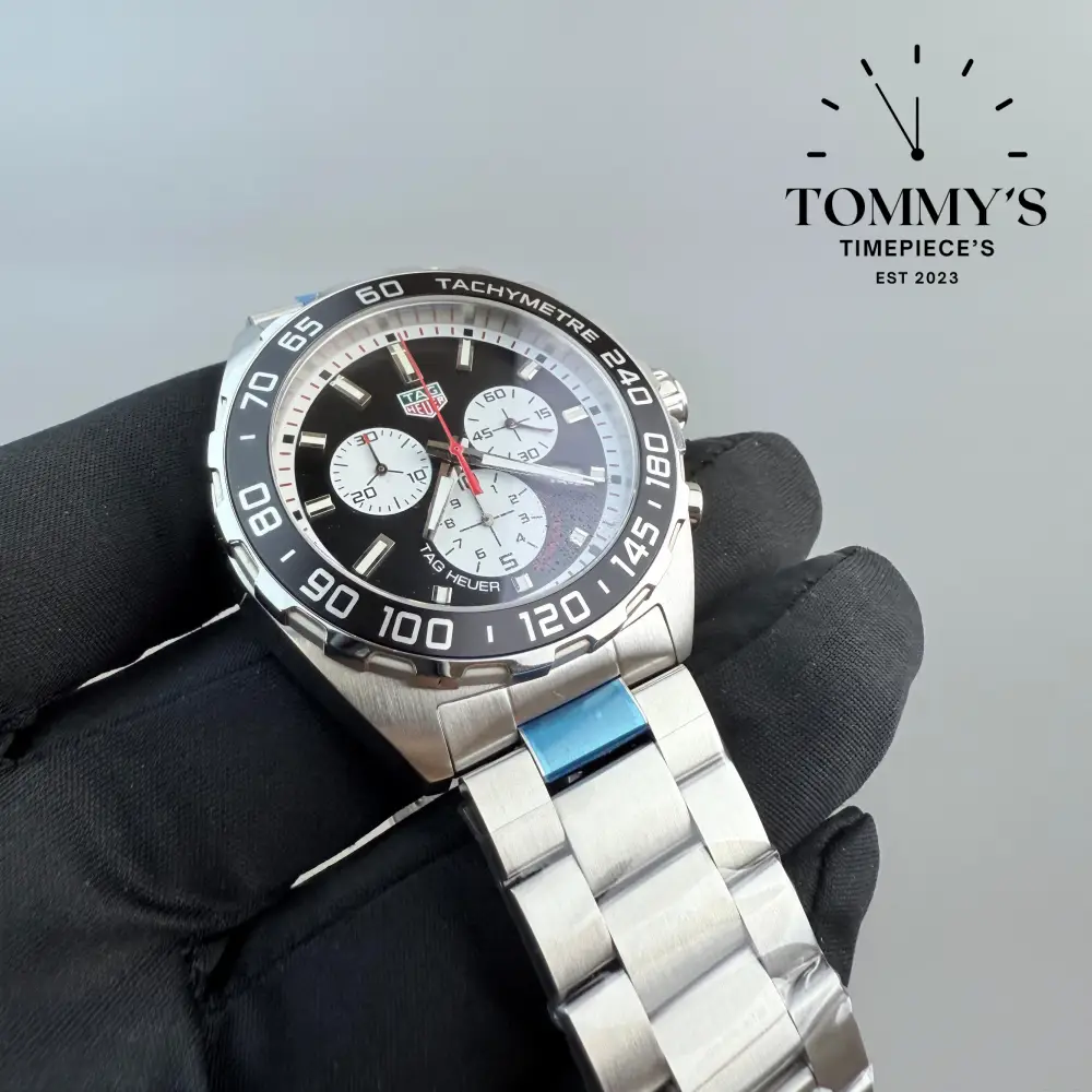 Superclone Formula 1 Quartz, (WAZ1010.BA0842) 43mm Black Dial-Steel Bracelet (904L Stainless Steel) - Image 2