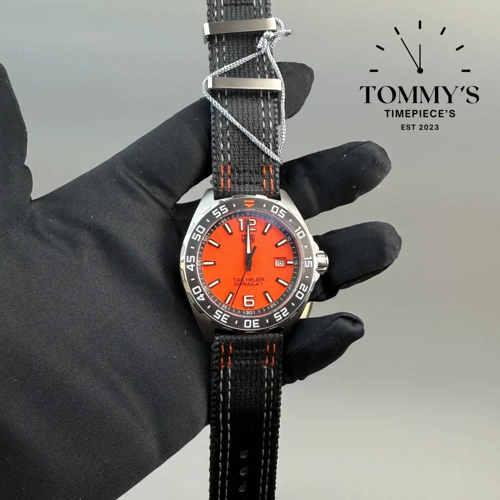 Superclone Formula 1 Quartz, (WAH1112.BC0945) 41mm Red Dial-Black Leather Strap (904L Stainless Steel) - Image 4