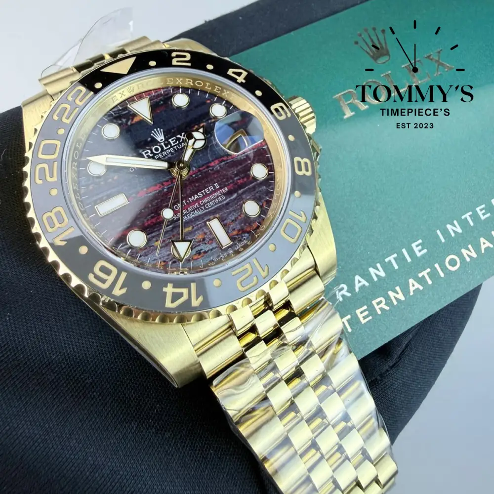 Superclone GMT-Master II (126718GRNR), 40mm Tiger Iron Dial-Jubilee Bracelet (Black Ceramic Bezel) - Image 2