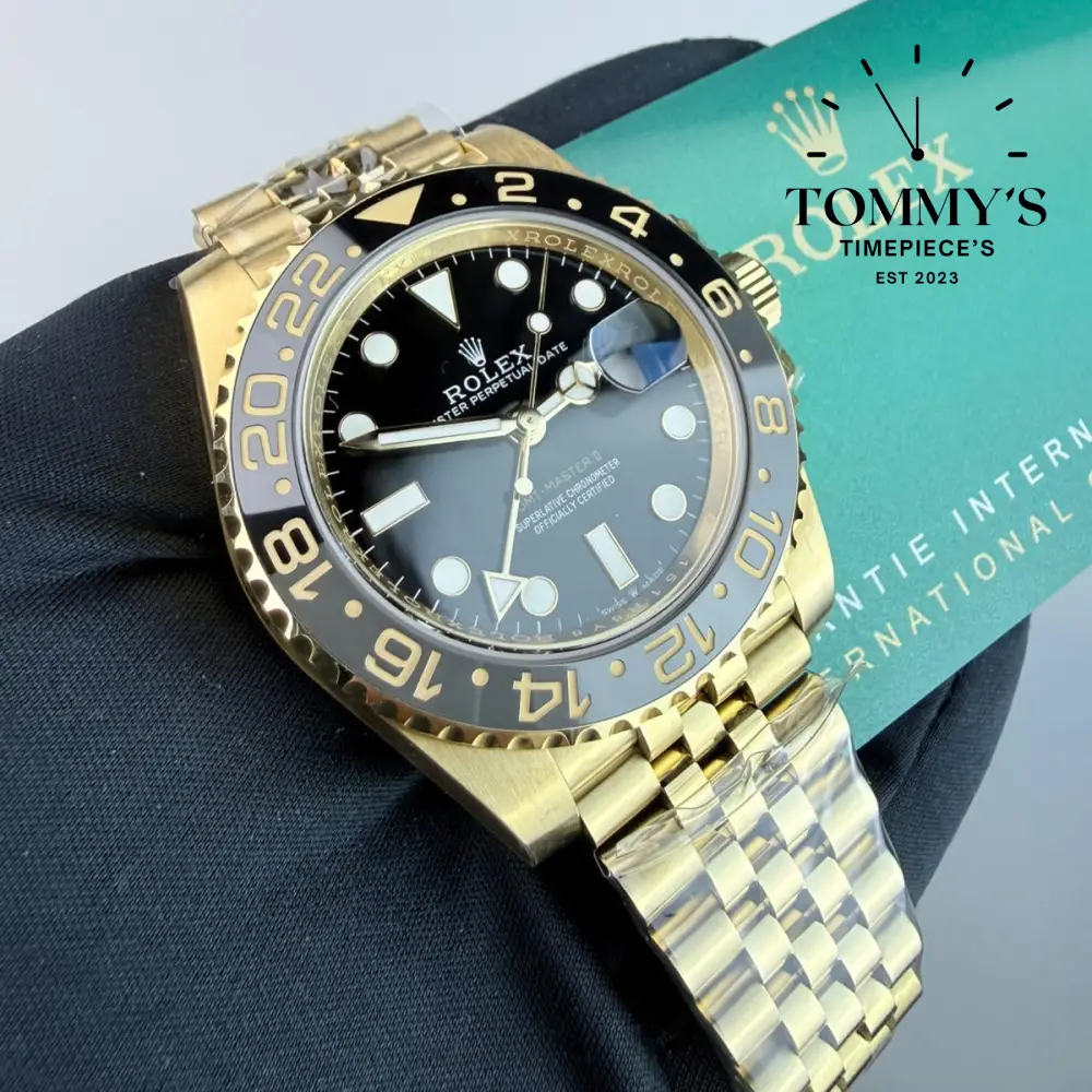 Superclone GMT-Master "Zombie" (126718GRNR), 40mm Black Dial-Jubilee Bracelet (Black Bezel) - Image 2