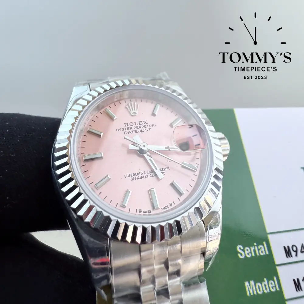 WF Superclone Ladies Datejust, (M116500LN) 28mm Classic Pink Dial-Jubilee Bracelet (Fluted Bezel) - Image 2