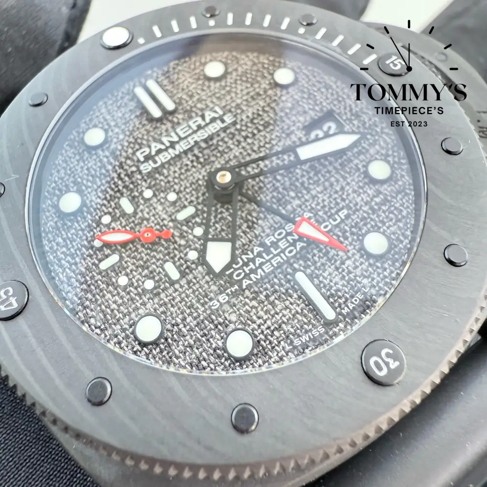 Superclone Panerai Submersible QuarantaQuattro Luna Rossa Black Carbon 44mm PAM01229 - Image 5