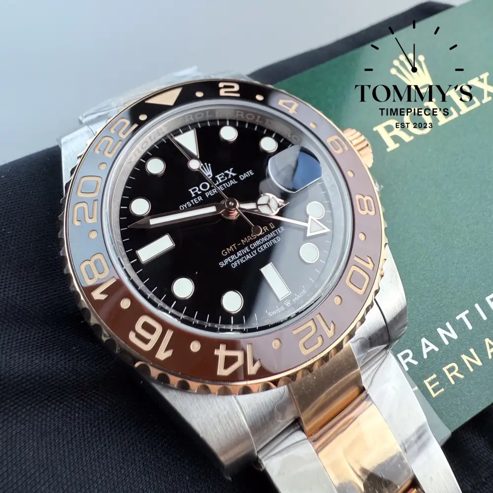 Superclone GMT-Master II "Root Beer", (126711CHNR) 40mm Black Dial-Oyster Bracelet (Brown/Black Ceramic Bezel) - Image 2