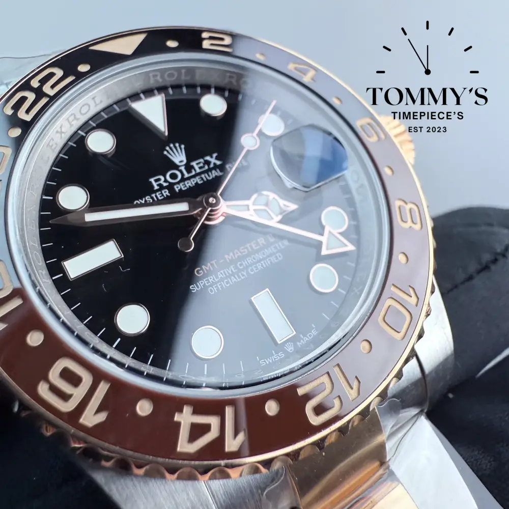 Superclone GMT-Master II "Root Beer", (126711CHNR) 40mm Black Dial-Oyster Bracelet (Brown/Black Ceramic Bezel) - Image 3