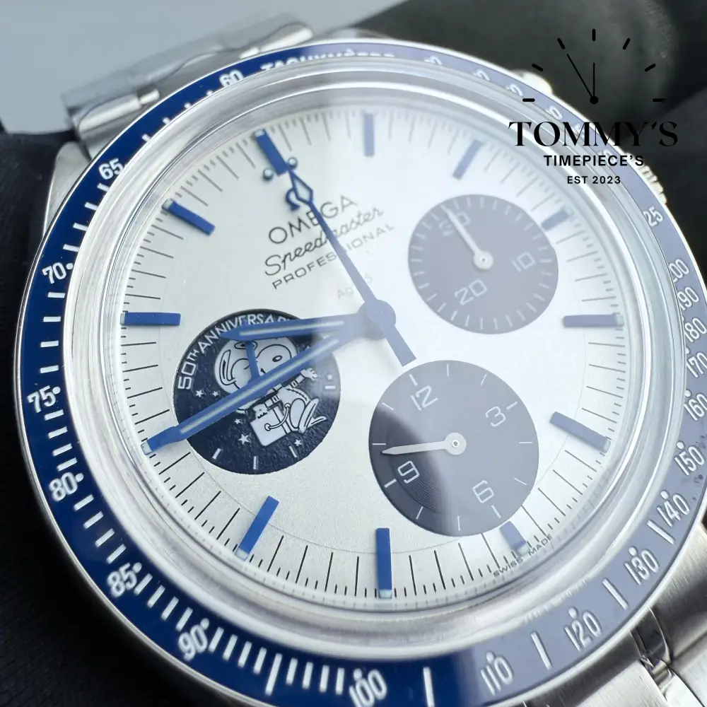 Superclone Speedmaster "Silver Snoopy Award" 50th Anniversary, (310.32.42.50.02.001) 42mm Silver Dial-Blue Nylon Strap (Blue Ceramic Bezel) - Image 2