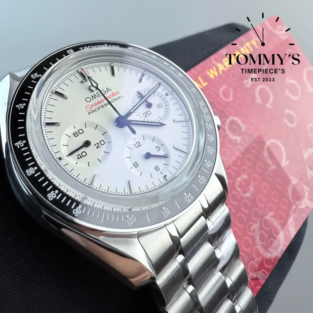JVS Superclone Speedmaster Moonwatch 42mm, (310.30.42.50.04.001) Lacquered White Dial-Steel Bracelet (904L Stainless Steel) - Image 2