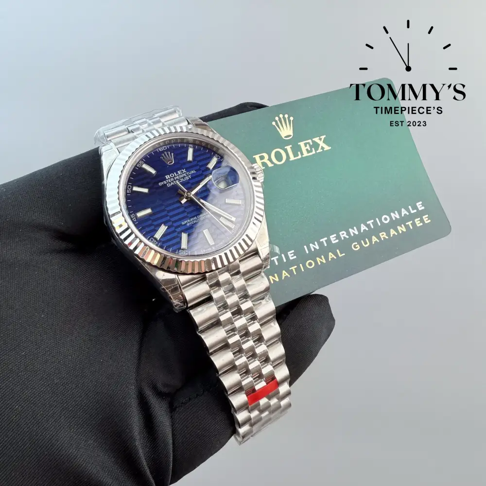 Superclone Datejust 41, (126334) 41mm Blue Fluted Motif Dial-Jubilee Bracelet (Fluted Bezel) - Image 2