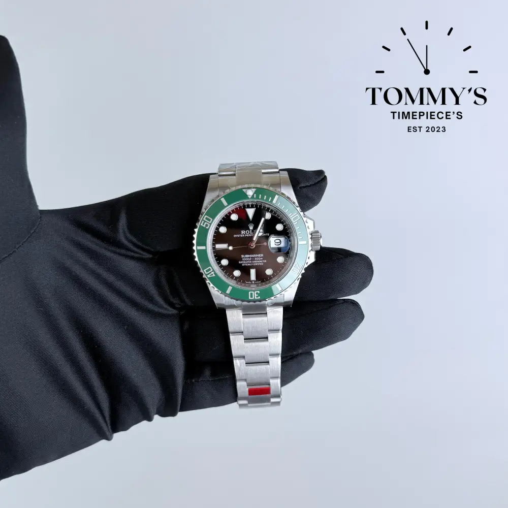 VSF Superclone Submariner Starbucks, (126610LV) 41mm Black Dial-Oyster Bracelet (Green Ceramic Bezel)