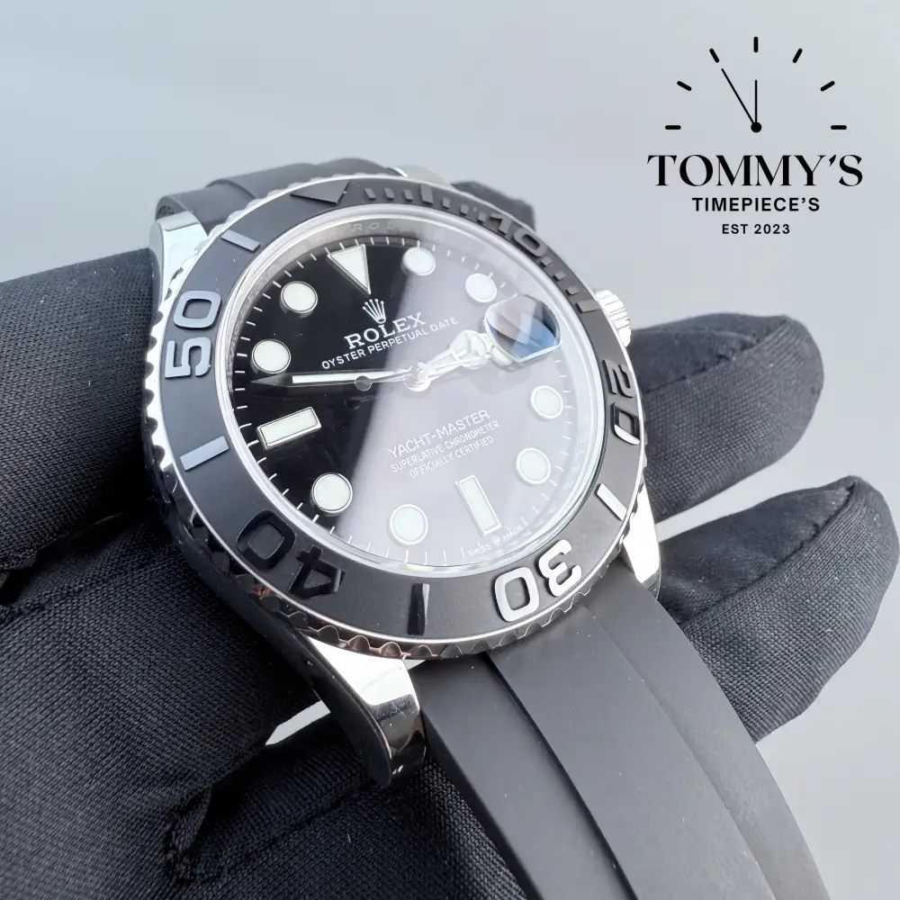 Superclone Yacht-Master 42, (226659) 42mm Black Dial-Oysterflex Strap (White Gold/Black Ceramic Bezel) - Image 2