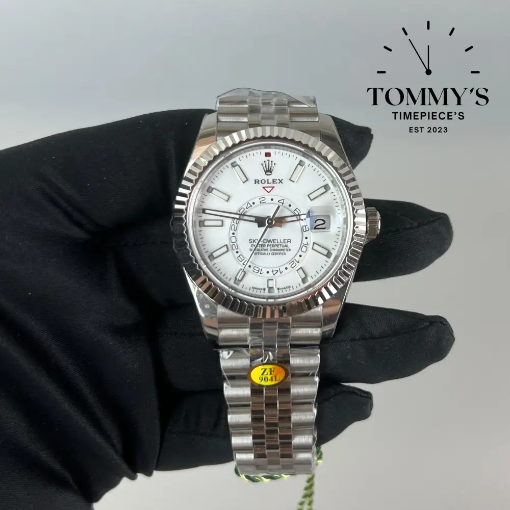 ZF Superclone Sky-Dweller, (336934) 42mm Intense White Dial-Jubilee Bracelet