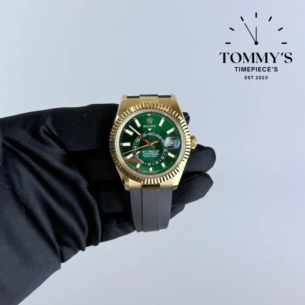 ZF Superclone Sky-Dweller, (336934) 42mm Mint Green Dial-Rubber Strap (904L Stainless Steel)